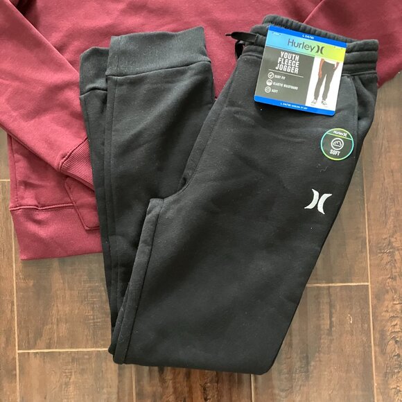 NWT Hurley Boys Fleeced Hoodie and Jogger - L (14/16) - Picture 5 of 6